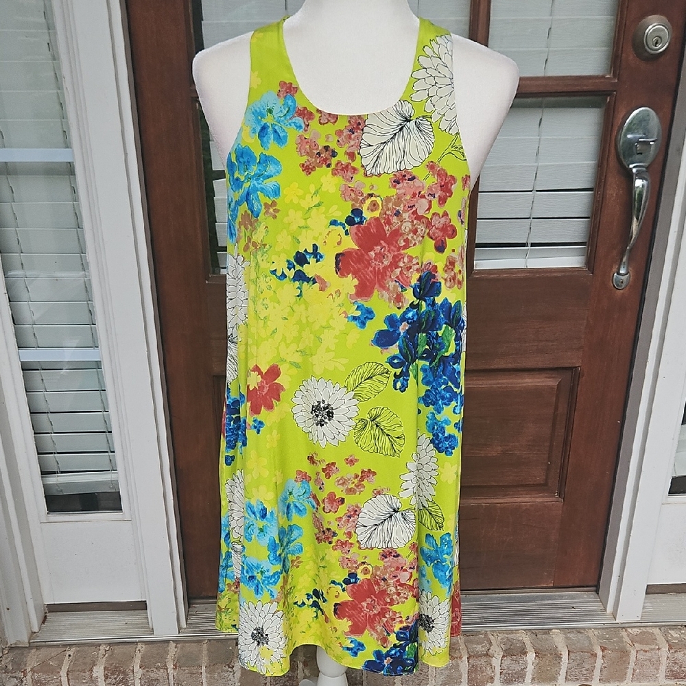 Alice + Olivia Silk Floral Tropical Mini Dress